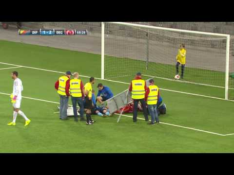 Mål: Otäcka scener när Hasani och Une Larsson nickar ihop vid 2-1 - TV4 Sport