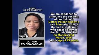 Dother Poleon-Eudovic ~ Short Obituary