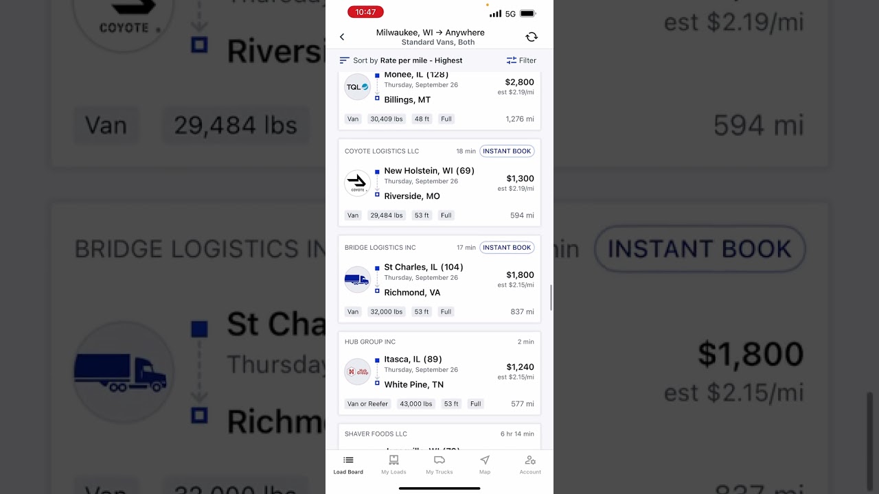 Spot market freight/ D.A.T load board video/ 150 radius Milwaukee, WI #freight #trucking #otr
