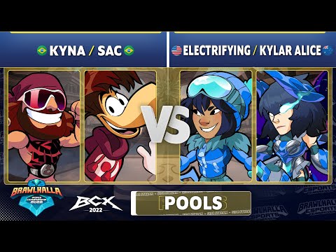 Kyna & SAC vs. Electrifying & Kylar Alice - Elimination Pools - Brawlhalla World Championship 2022