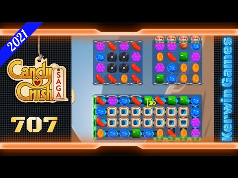 Candy Crush Saga Level 707 - No Boosters - 25 moves (2021)