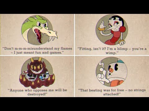 Cuphead | All Boss Quotes & Game Over Screens