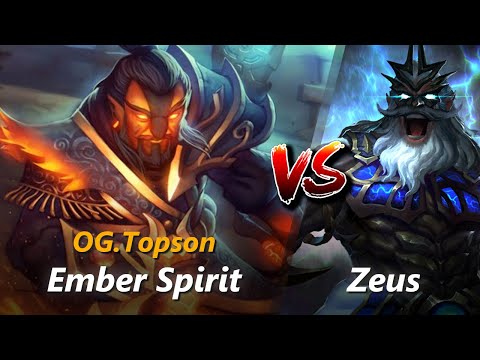 How to Ember Spirit mid vs Zeus (feat. Topson) | First 10 minutes
