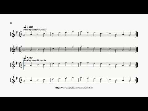 G Major - Backing Track with Sheet Music for Tenor Sax