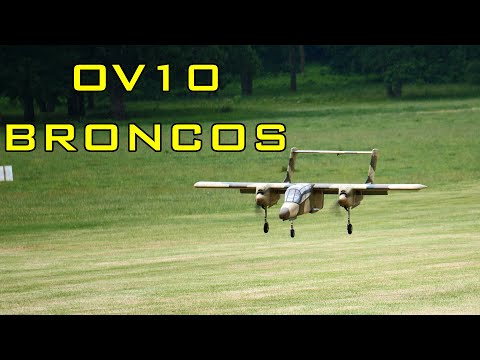 Hangar 9 OV10 Broncos: Remarkable Scale Performance at Weston Park International Model Airshow 2023