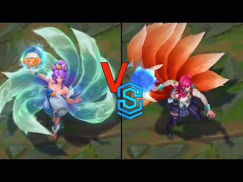 Spirit Blossom Springs Ahri VS Academy Ahri