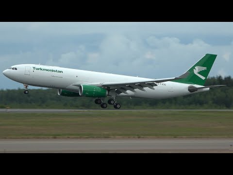 Turkmenistan Airlines Airbus A330-243P2F EZ-F430 at Helsinki Airport