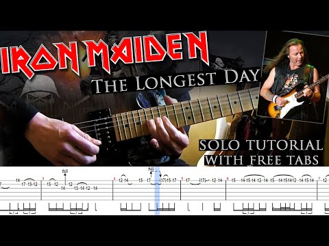 Iron Maiden - The Longest Day Dave Murray solo lesson (with tablatures and backing tracks)