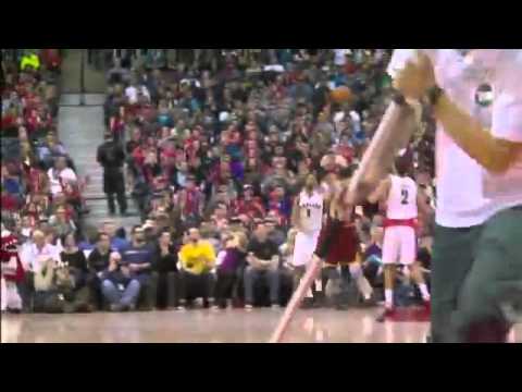 Buzzer Beater Hits guy in the face Raptors vs Cavaliers