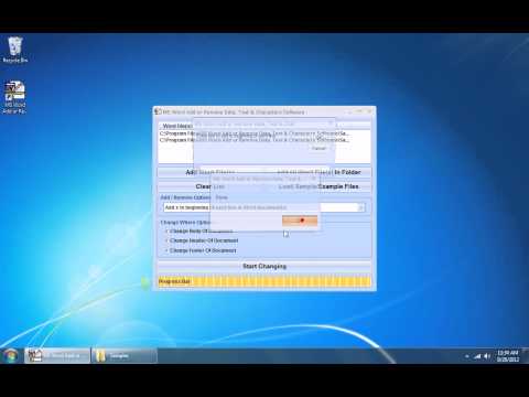 MS Word Add or Remove Data, Text & Characters Software