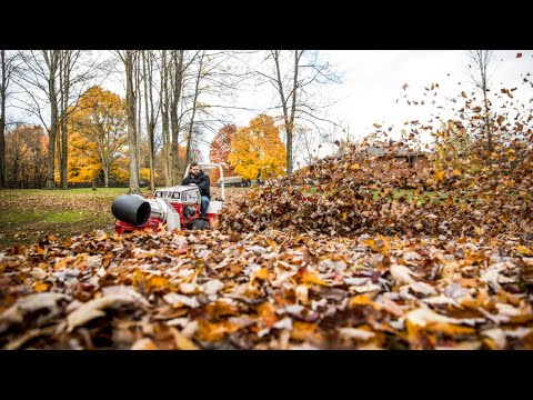 Powerful Leaf Blower For Large Scale Clean Up – Ventrac Turbine Blower – Simple Start