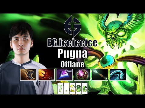 Pugna Offlane | EG.iceiceice | RUSH DAGON ON THIS HERO | 7.28c Gameplay Highlights