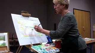 preview picture of video 'Painting Watercolors En Plein Air with Linda Green-Metzler'