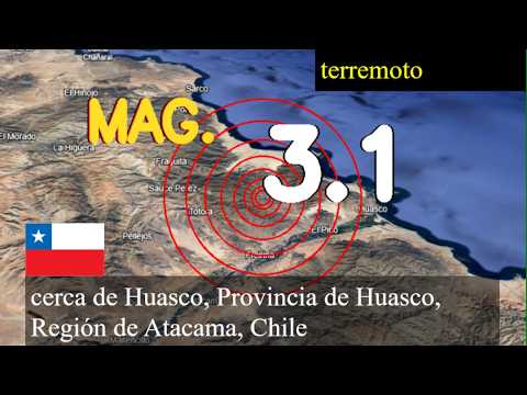 😱🚨  Terremoto de magnitud 3,1 sacudió cerca de Huasco, Provincia de Huasco, Región de Atacama, Chile