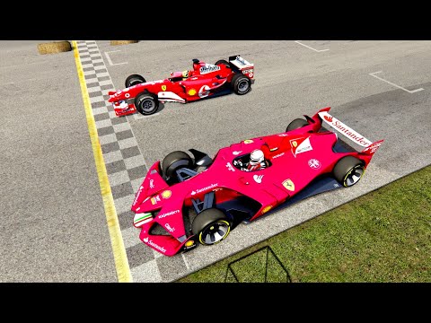 2025 Ferrari F1 Concept vs Ferrari F1 2004 - Old Monza