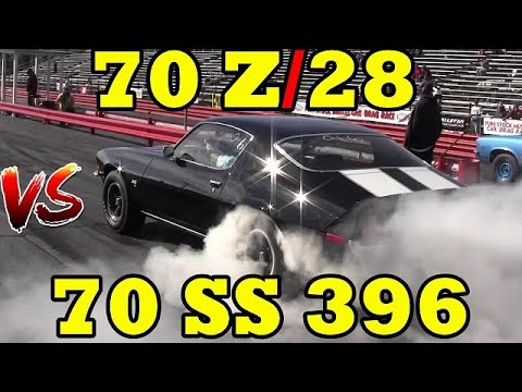 SOLID LIFTER BATTLE !! - 70 Z28 vs 70 L78 Camaro SS396 - Big Block v Small Block Drag Race -RoadTest