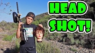 SHOOTING MANNEQUIN HEADS WITH PAINTBALL GUN!