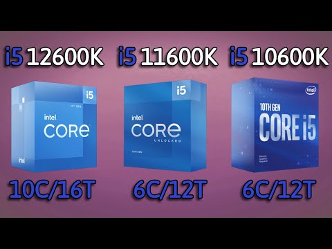 i5 12600K vs i5 11600K vs i5 10600K - Benchmark and test in 6 Games 1080p