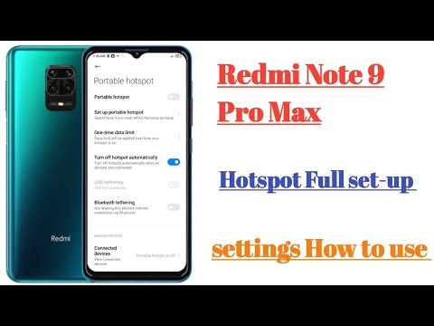 Redmi note 9 pro max Hotspot Full set-up settings || How to use