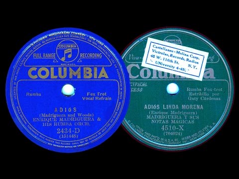 1931 Adios - Two Versions by Enrique Madriguera Orchestra