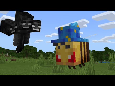 EPIC Minecraft Battle: Wither vs Bees with Wizard Hats!