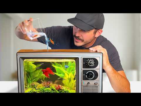 Ich habe einen Vintage-Fernseher in ein episches Aquarium verwandelt
