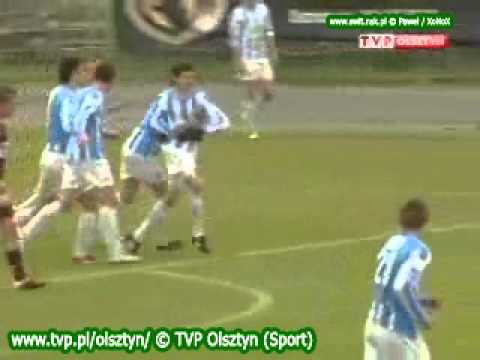 tv.nsk.pl 2011-10-29 OKS 1945 Olsztyn - Garbarnia Kraków 3-0 (1-0) bramki relacja