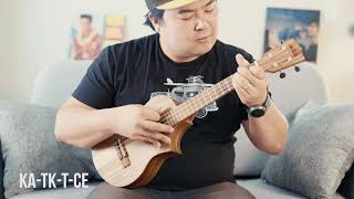 Kala Teak Tri-Top Tenor Ukulele w/ Cutaway & EQ