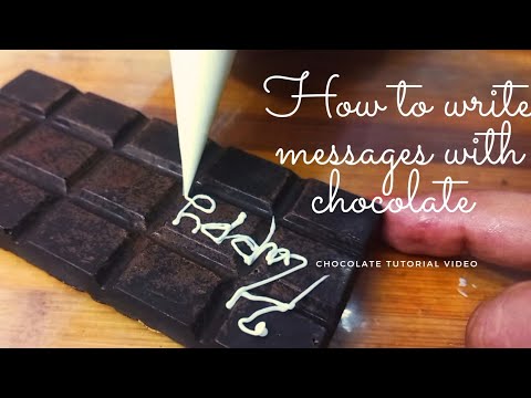 Write messages with chocolates|Chocolate Tutorial Video|How to write messages with melted chocolate|