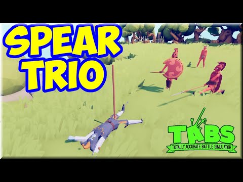 Spear Trio! Hoplite+Sarissa+ Spear Thrower vs Every Unit 3v1 + Bonus - TABS Unit Possession Update