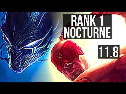 NOCTURNE vs LEE SIN (TOP) | Rank 1 Nocturne, 14/3/17, Rank 14 | KR Challenger | v11.8
