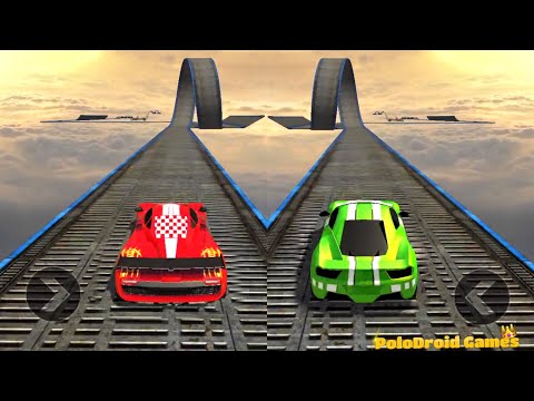 Impossible Car Tracks 3D Red & Green Car Driving High Speed Levels 5 to 8 Completed Android Gameplay