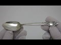 Видеообзор Чайная серебряная ложка с розочкой л36