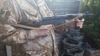 Northeast airsoft  sten mk 5 with wooden butt stock