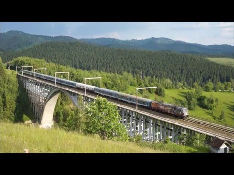 Egyesített Székely gyors és Csíksomlyó expressz a Karakó-völgyhídon 2014