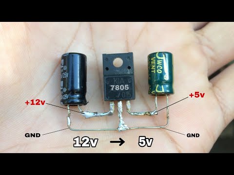 7805 Voltage Regulator Circuit | 12v to 5v Stepdown Converter