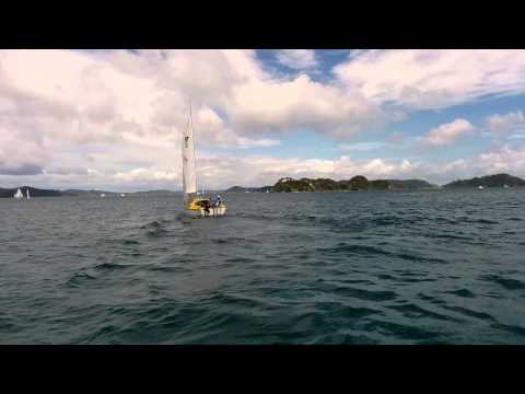 Farr 6000 sailing off in to the distance