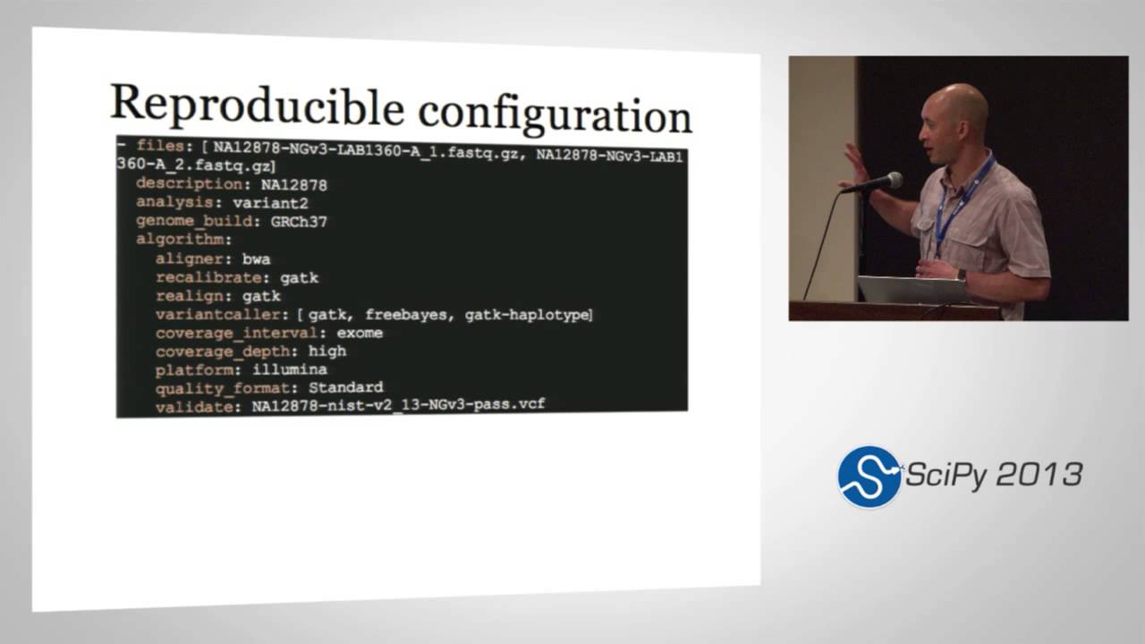 Best-practice variant calling pipeline for automated sequencing analysis; SciPy 2013 Presentation