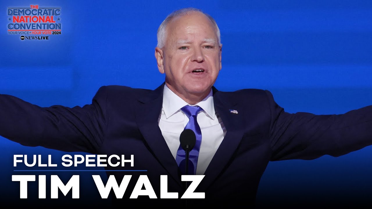 FULL SPEECH: Tim Walz talks background, freedoms under Harris during keynote DNC address