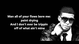 Over My Dead Body - Drake // Lyrics On Screen [HD]