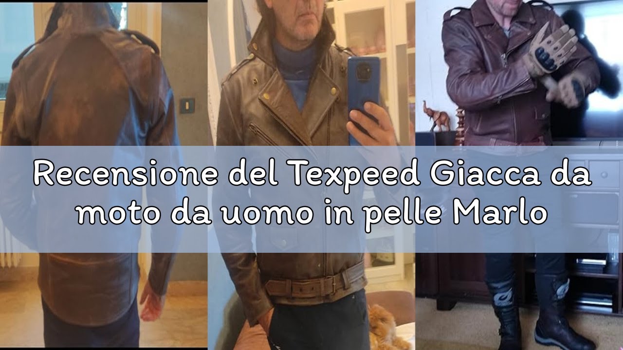 Recensione del Texpeed Giacca da moto da uomo in pelle Marlon Brando - Giacca da moto da turismo con