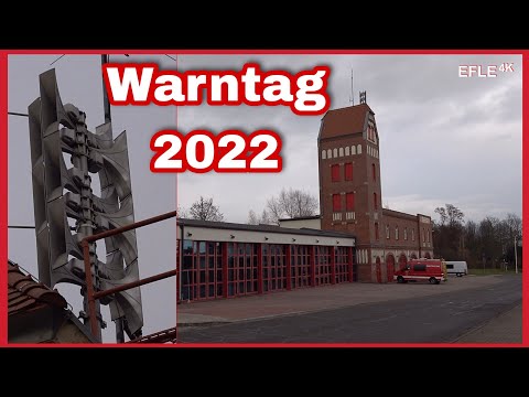 Warntag 2022: Sirenenalarm mit Warnung und Entwarnung / ECN 1800 Feuerwehr Schkeuditz