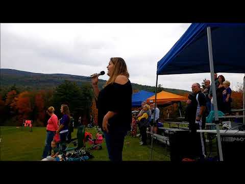 Sister of Las Vegas Shooting Victim Sings National Anthem at Semi Pro Football Game