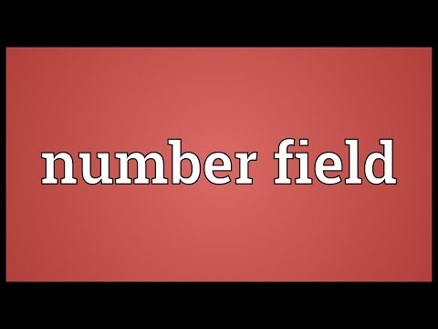 Number field Meaning