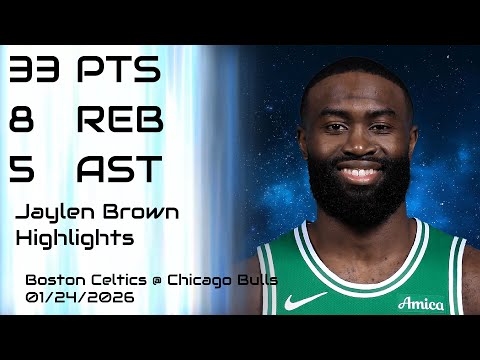 NBA - Jaylen Brown Highlights - Boston Celtics vs Chicago Bulls - 01/24/2026