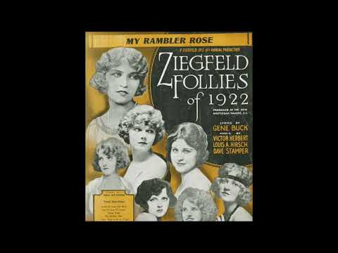 Paul Whiteman & His Orchestra "My Rambler Rose" on Victor 18923 (1922) Follies of 1922