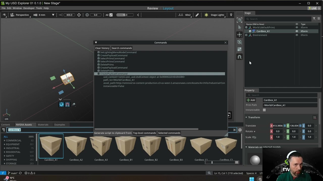 NVIDIA Omniverse Introduction 04  (USD Explorer - Create an Extension From VSCODE)