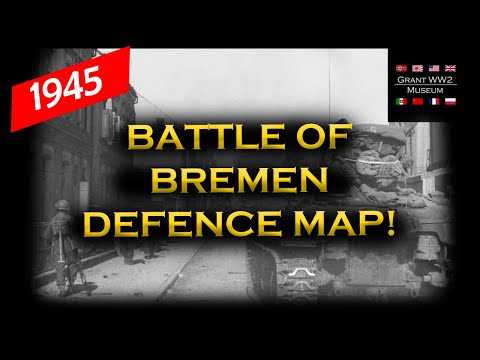 TOP SECRET DEFENCE OVERPRINT MAP FOR THE BATTLE OF BREMEN 1945!