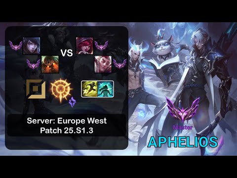 Aphelios ADC + Nautilus vs Xayah + Rakan - EUW Master - Patch 25.S1.3