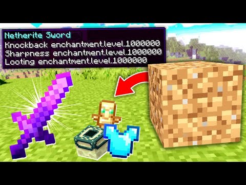 Minecraft But Dirt Drops Extremely OP Items...